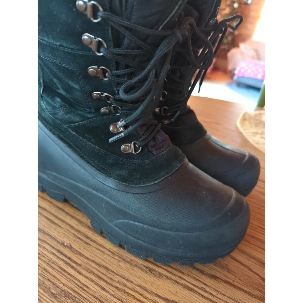 Field & Stream Boots Boys Size 6 Black Pac Winter Snow Thinsulate Waterproof‎ 3M